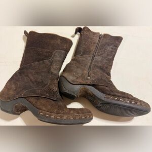 Merrell Dark Brown Suede Heeled Boots